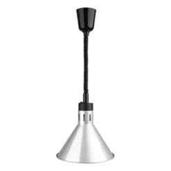 Buffalo ausziehbare konische Wärmelampe mit Silber-Finish