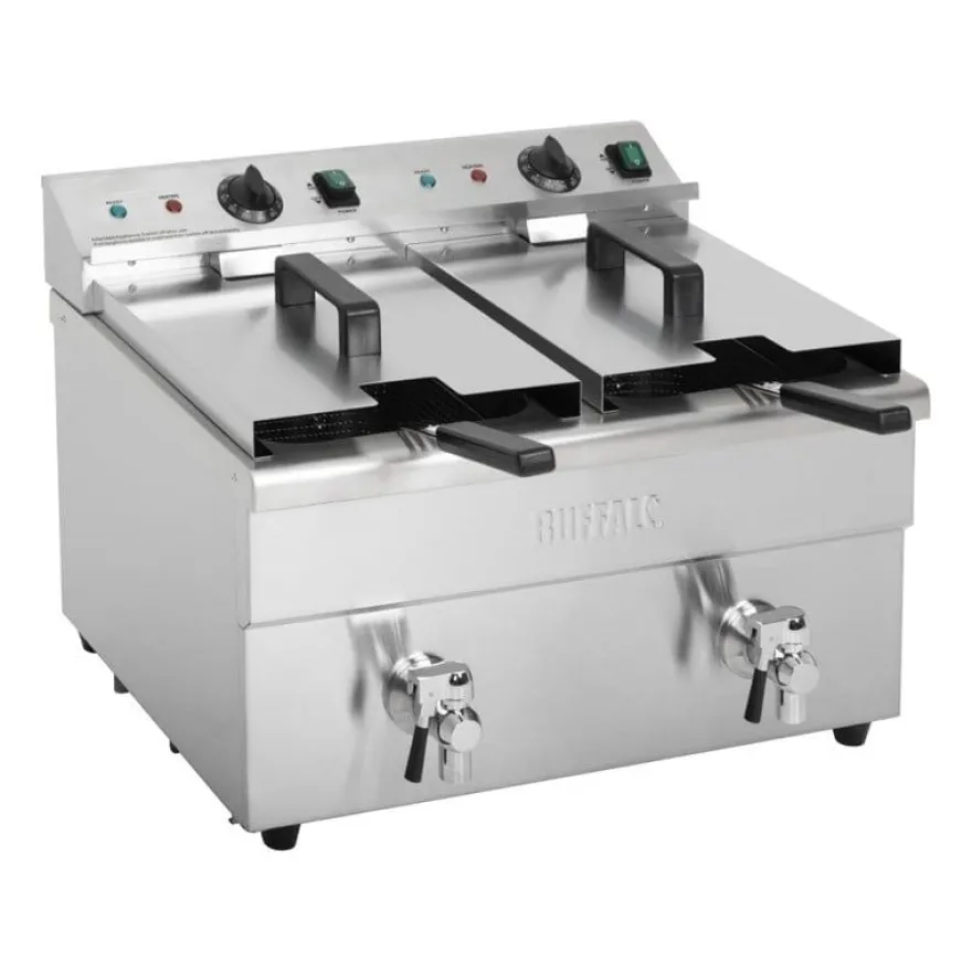 Buffalo Doppel-Induktionsfritteuse 2x 3000W