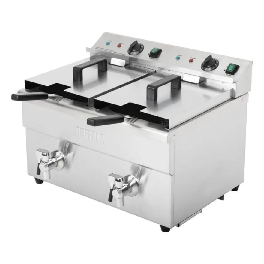 Buffalo Doppel-Induktionsfritteuse 2x 3000W