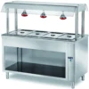 Buffetinsel Warm PROFI offen mit Hustenschutz und Heizlampen 1500x700x1500 - 4x GN1/1