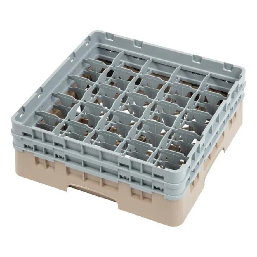 Cambro Gläserspülkorb beige mit 25 Fächern max Glashöhe 13,3cm