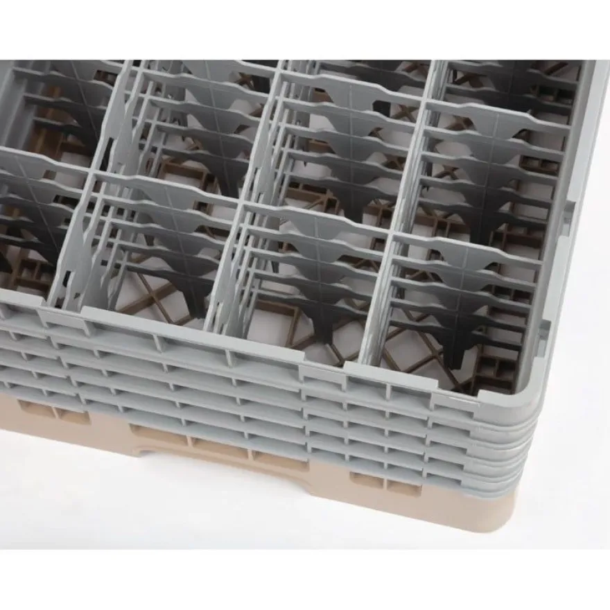 Cambro Gläserspülkorb beige mit 16 Fächern max Glashöhe 25,7cm