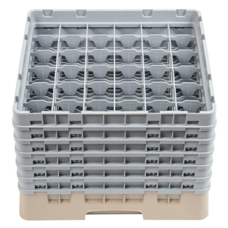 Cambro Gläserspülkorb beige mit 36 Fächern max Glashöhe 29,8cm