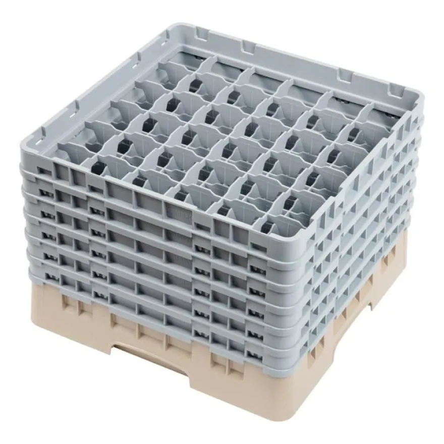 Cambro Gläserspülkorb beige mit 36 Fächern max Glashöhe 29,8cm