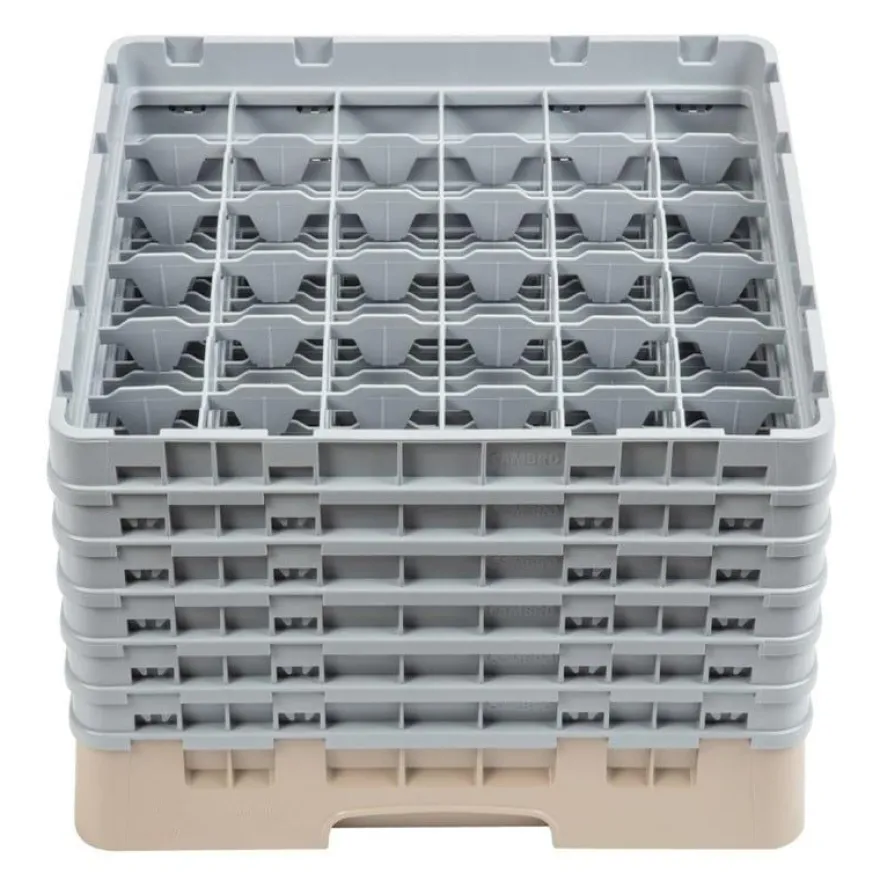 Cambro Gläserspülkorb beige mit 36 Fächern max Glashöhe 29,8cm