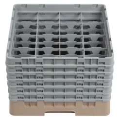 Cambro Gläserspülkorb beige mit 16 Fächern max Glashöhe 29,8cm
