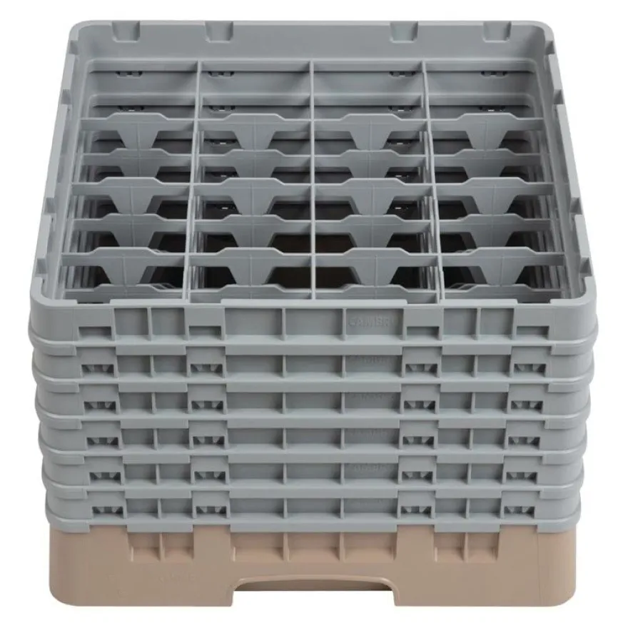 Cambro Gläserspülkorb beige mit 16 Fächern max Glashöhe 29,8cm