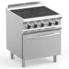 Ceranherd Dexion Lux- 700 - 70/73 mit Elektrobackofen - 4 runde Kochflächen - 13,9 kW