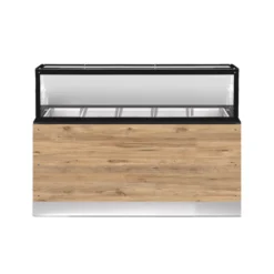 CLASSIC LINE Bain-Marie 5x 1/1GN, 180x88x134cm, schwarzer Granit, LED Beleuchtung