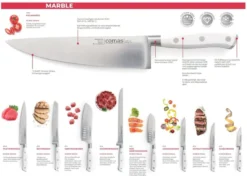COMAS MARBLE Santoku Messer 180 mm