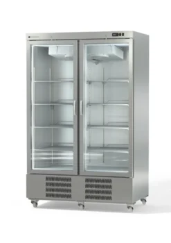 Coreco Edelstahlkühlschrank US Range 1400 mit Glastür