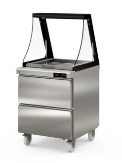 Coreco Saladette US Range 700 - 0/2 mit Glasaufsatz