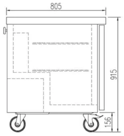 Coreco Tiefkühltisch US Range 700 -1/0