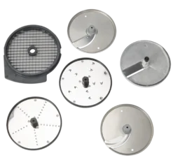 Dito Sama Scheiben-Set PROFI (2mm & 5mm Schneiden, 3mm & 7mm Reiben, 10mm Schneiden, 10x10mm Würfeln - Ø 175 mm)