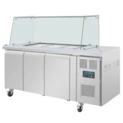 Dreitürige Saladette Thekenkühlschrank der Polar U-Serie