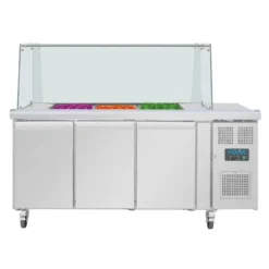 Dreitürige Saladette Thekenkühlschrank der Polar U-Serie