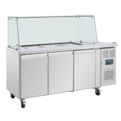 Dreitürige Saladette Thekenkühlschrank der Polar U-Serie
