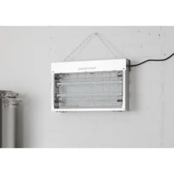Eazyzap LED Insektenvernichter 100m² 14W, gebürsteter Edelstahl, energieeffizient