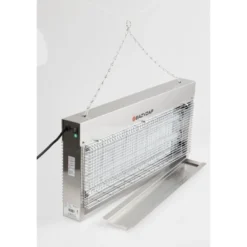 Eazyzap LED Insektenvernichter 150m² 20W, gebürsteter Edelstahl, energieeffizient