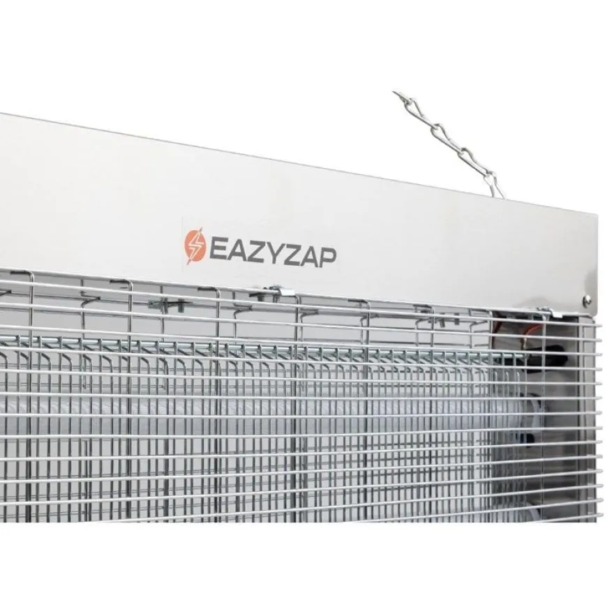 Eazyzap LED Insektenvernichter 150m² 20W, gebürsteter Edelstahl, energieeffizient