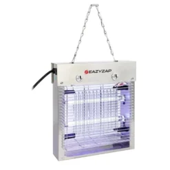 Eazyzap LED Insektenvernichter 30m² 8W, gebürsteter Edelstahl, energieeffizient