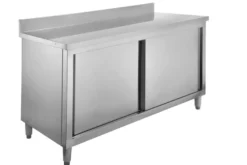 Edelstahl Arbeitsschrank Basic 200x60 mit Aufkantung 100 mm