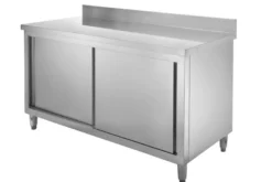 Edelstahl Arbeitsschrank Basic 200x60 mit Aufkantung 100 mm
