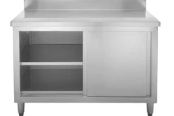 Edelstahl Arbeitsschrank Basic 140x60 mit Aufkantung 100 mm