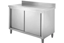 Edelstahl Arbeitsschrank Basic 140x60 mit Aufkantung 100 mm