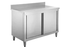 Edelstahl Arbeitsschrank Basic 160x70 mit Aufkantung 100 mm