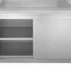 Edelstahl Arbeitsschrank Basic 140x70 mit Aufkantung 100mm