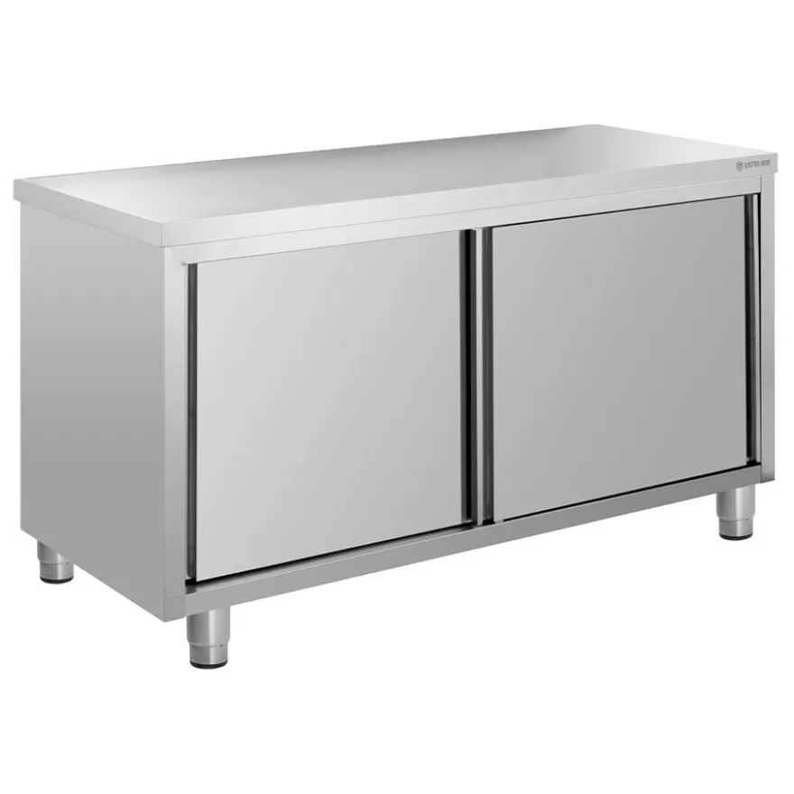 Edelstahl Arbeitsschrank ECO 12x6 ohne Aufkantung