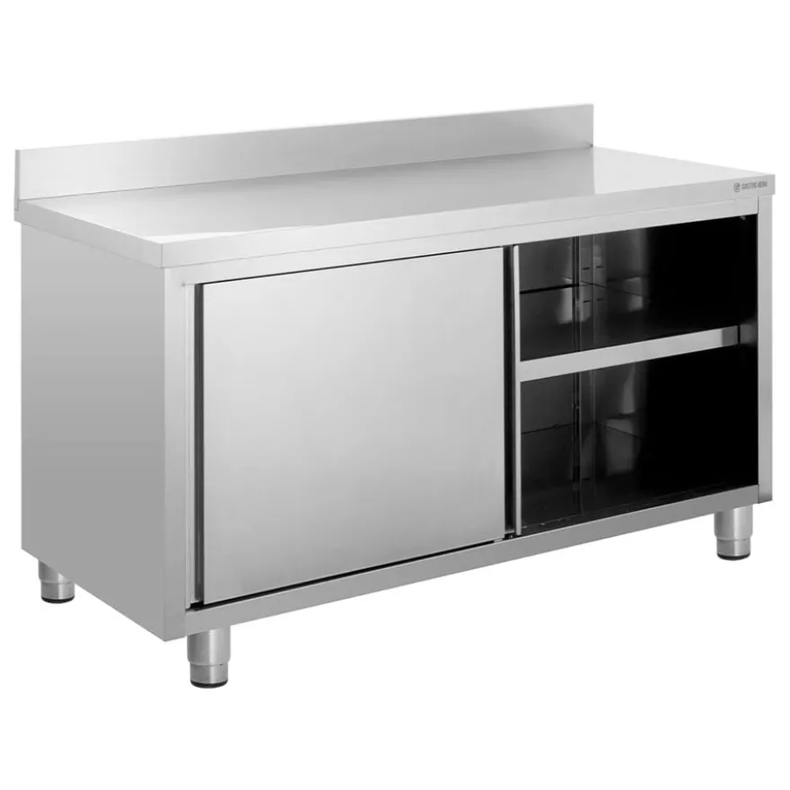 Edelstahl-Arbeitsschrank ECO 18x6 mit Aufkantung