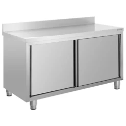 Edelstahl-Arbeitsschrank ECO 18x6 mit Aufkantung