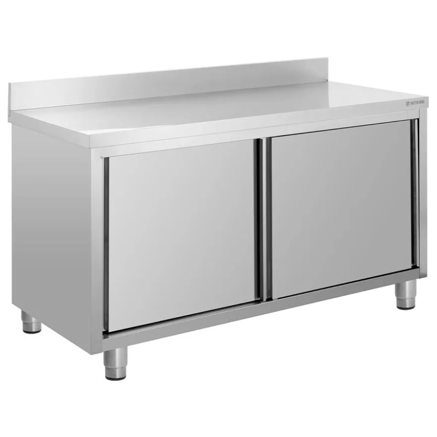 Edelstahl-Arbeitsschrank ECO 18x6 mit Aufkantung
