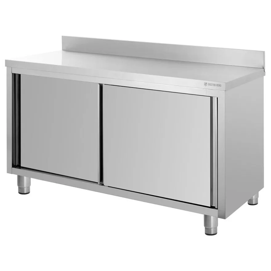 Edelstahl-Arbeitsschrank ECO 18x6 mit Aufkantung