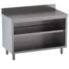 Edelstahl-Arbeitsschrank ECO 6x6 offen mit Aufkantung
