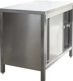 Edelstahl Arbeitsschrank Profi mit Schiebetüren 1200 x 600 mm