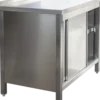 Edelstahl Arbeitsschrank Profi mit Schiebetüren und Aufkantung - 2000 x 600 mm