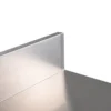 Edelstahl Arbeitstisch Basic 20x7 mit Grundboden und Aufkantung, zur Selbstmontage