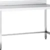 Edelstahl Arbeitstisch Eco 6x6 ohne Grundboden mit Aufkantung