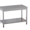 Edelstahl Arbeitstisch Eco 10x6 mit Grundboden