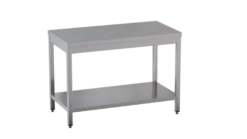 Edelstahl Arbeitstisch Eco 10x6 mit Grundboden