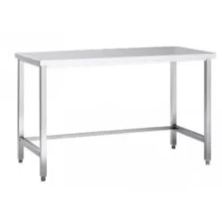 Edelstahl Arbeitstisch Eco 14x7 ohne Grundboden