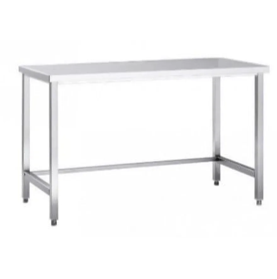 Edelstahl Arbeitstisch Eco 8x7 ohne Grundboden