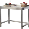 Edelstahl Arbeitstisch Profi 600 x 600 mm - mit Aufkantung