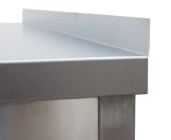 Edelstahl Arbeitstisch Profi 800 x 700 mm - mit Grundboden und Aufkantung