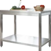 Edelstahl Arbeitstisch Profi 2000 x 700 mm - mit Grundboden und Aufkantung