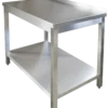 Edelstahl Arbeitstisch Profi 700 x 600 mm - mit Grundboden und Aufkantung
