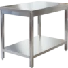 Edelstahl Arbeitstisch Profi 1200 x 600 mm - mit Grundboden